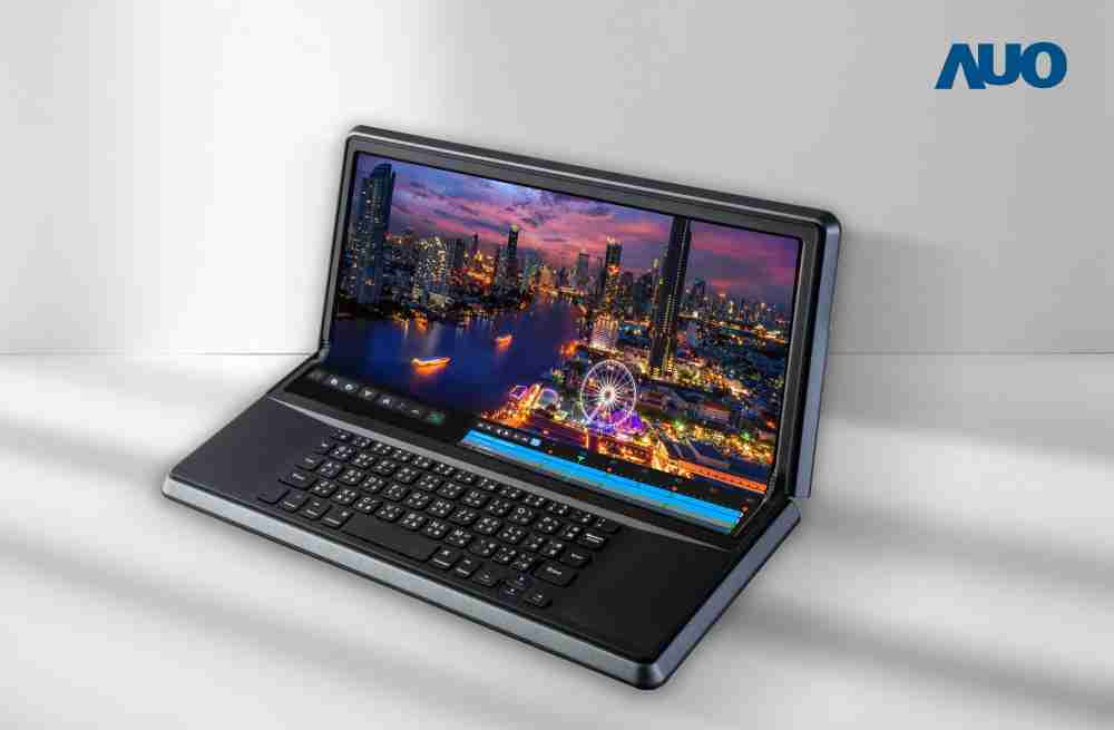 2121非凡14.6吋Micro LED折迭显示屏幕，，搭配半径4mm的弯折绞炼，，，，以及高画素、、、高亮度、、、高对比度的显示技术特点，，即便在大视角下仍保有绝佳色相与亮度